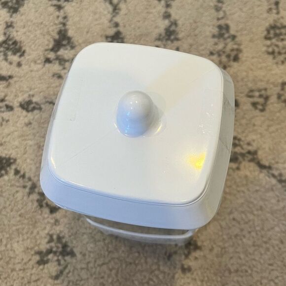 NWT White Ceramic & Glass Popcorn Cart Machine Shape Candy Treat Jar Canister - Picture 3 of 5